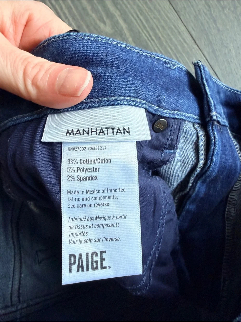 Paige Manhattan Bootcut Jean in Dark Wash Size 28